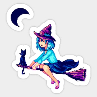 Pixel Witch's First Flight Sticker